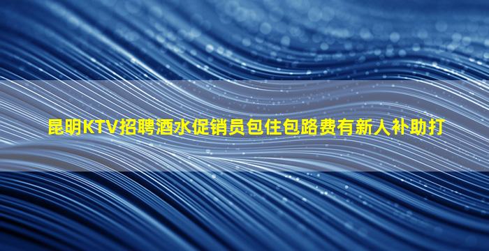 昆明KTV招聘酒水促销员包住包路费有新人补助打